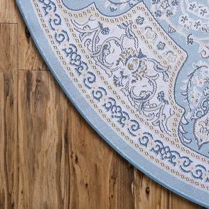 Tapis Almas Rond III Polypropylène / Coton - Bleu