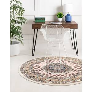 Tapis Almas Rond II Polypropylène / Coton - Crème