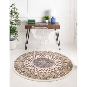 Tapis Almas Rond II Polypropylène / Coton - Crème