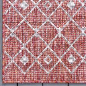 In- & outdoorvloerkleed Crosses III polypropeen - Rood - 150 x 245 cm