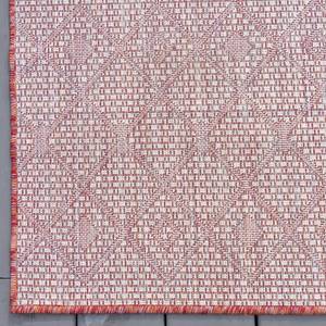 In- & outdoorvloerkleed Crosses III polypropeen - Rood - 150 x 245 cm