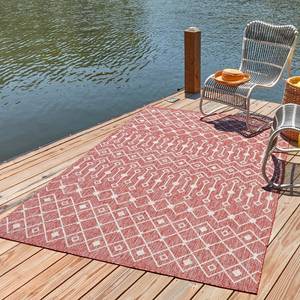 In- & outdoorvloerkleed Crosses III polypropeen - Rood - 150 x 245 cm