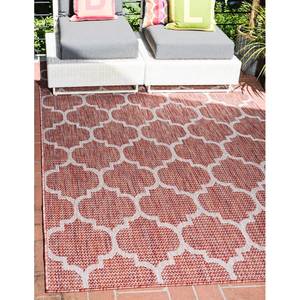 In- & outdoorvloerkleed Crosses II polypropeen - Rood - 185 x 275 cm