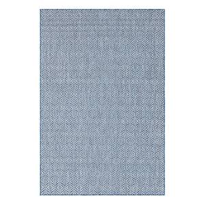 In- & outdoorvloerkleed Crosses IV polypropeen - Marineblauw - 185 x 275 cm