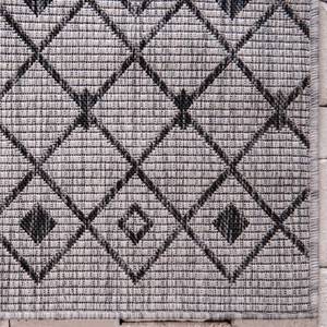 In- & outdoorvloerkleed Crosses III polypropeen - Lichtgrijs - 100 x 160 cm