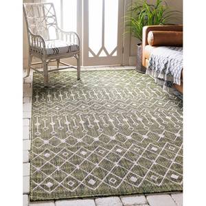 In- & outdoorvloerkleed Crosses III polypropeen - Groen - 150 x 245 cm