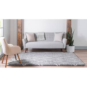 Tapis Temara Shag II Polypropylène / Envers : - Gris - 150 x 245 cm