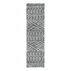 Läufer Temara Shag I Polypropylene / Jute - Grau - 80 x 305 cm
