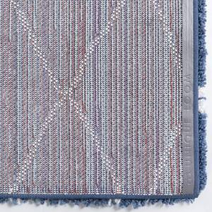 Tapis de couloir Temara Shag III Polypropylène / Envers : - Bleu marine - 80 x 305 cm