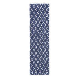 Läufer Temara Shag III Polypropylene / Jute - Marineblau - 80 x 305 cm