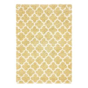 Tapis Temara Shag V Polypropylène / Envers : - Jaune - 120 x 185 cm