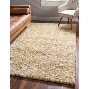 Kurzflorteppich Temara Shag I Polypropylene / Jute - Gelb - 150 x 245 cm