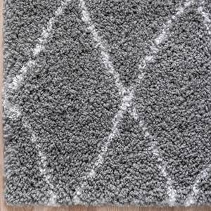 Tapis de couloir Temara Shag III Polypropylène / Envers : - Gris - 80 x 305 cm