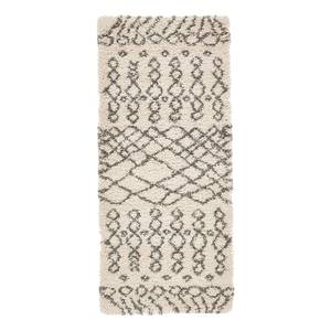 Tapis de couloir Temara Shag I Polypropylène / Envers : - Crème - 80 x 185 cm