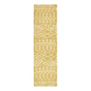 Tapis de couloir Temara Shag I Polypropylène / Envers : - Jaune - 80 x 305 cm