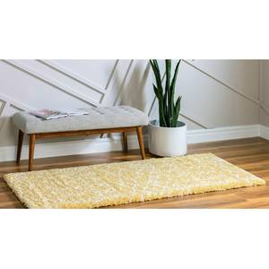 Tapis de couloir Temara Shag I Polypropylène / Envers : - Jaune - 80 x 305 cm