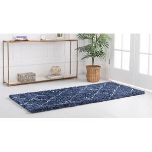 Läufer Temara Shag V Polypropylene / Jute - Marineblau - 80 x 185 cm