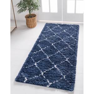 Läufer Temara Shag V Polypropylene / Jute - Marineblau - 80 x 185 cm