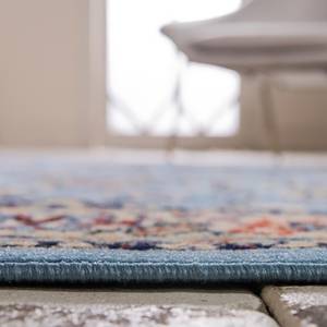 Laagpolig vloerkleed Zarin Hill II polyester/jute - Lichtblauw - 150 x 245 cm