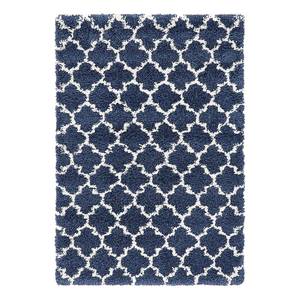 Tapis Temara Shag V Polypropylène / Envers : - Bleu marine - 120 x 185 cm