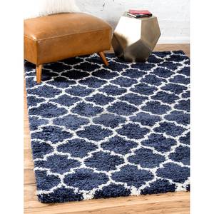 Kurzflorteppich Temara Shag V Polypropylene / Jute - Marineblau - 120 x 185 cm