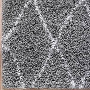 Laagpolig vloerkleed Temara Shag II polypropeen/jute - Grijs - 120 x 185 cm