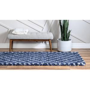 Läufer Temara Shag IV Polypropylene / Jute - Marineblau - 80 x 305 cm