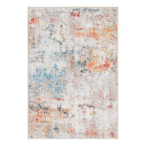 Laagpolig vloerkleed Coloured II polyester/jute - meerdere kleuren - 65 x 90 cm