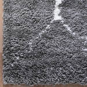 Laagpolig vloerkleed Temara Shag IV polypropeen/jute - Grijs - 150 x 245 cm