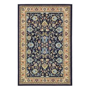 Tapis Zarin Hill II Polyester / Jute - Bleu marine - 185 x 275 cm