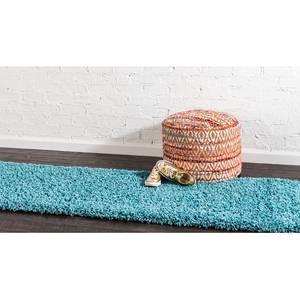 Tapis de couloir Shaggy Shag polypropylène - Turquoise - 75 x 305 cm