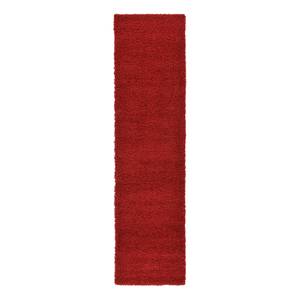 Tapis de couloir Shaggy Shag polypropylène - Rouge cerise - 75 x 305 cm