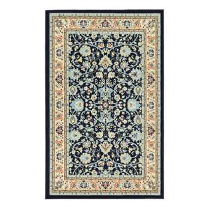 Tapis Zarin Hill II Polyester / Jute - Bleu marine - 150 x 245 cm