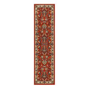 Tapis de couloir Zarin Hill Polyester / Jute - Terre cuite