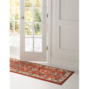 Tapis de couloir Zarin Hill Polyester / Jute - Terre cuite