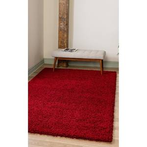 Tapis épais Shaggy Shag I Polypropylène - Rouge cerise - 65 x 90 cm