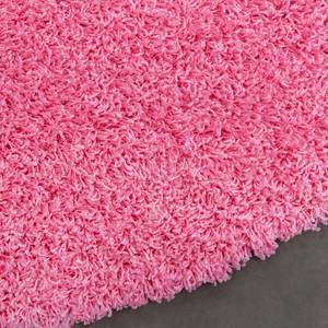 Hochflorteppich Shaggy Shag II Polypropylen / Baumwolle - Pink - Durchmesser: 120 cm