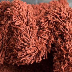 Tappeto a pelo lungo Shaggy Shag II Polipropilene / Cotone - Terracotta - Diametro: 120 cm