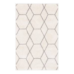 Tapis Crosses Frise I Polypropylène / Coton - Crème - 60 x 90 cm