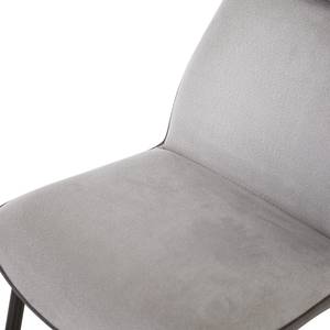 Chaises cantilever Altoona (lot de 2) Tissage à plat / Métal - Gris foncé et gris clair / Noir mat