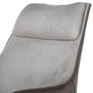 Sedia con braccioli Altoona Tessuto piatto / Metallo - Grigio scuro e grigio chiaro / Nero opaco