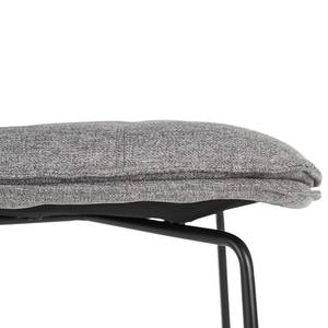 Chaises de bar Helos (lot de 2) Tissage à plat / Métal - Gris / Noir mat - Gris