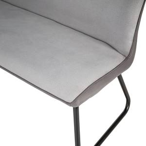 Banc Altoona Tissage à plat / Métal - Gris foncé et gris clair / Noir mat