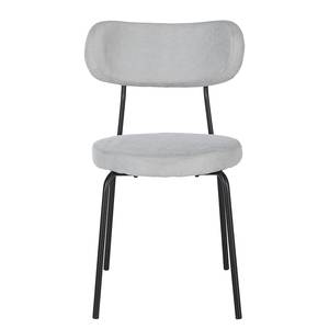 Chaises Timika (lot de 2) Tissu / Métal - Gris clair / Noir