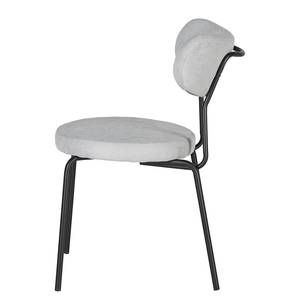 Chaises Timika (lot de 2) Tissu / Métal - Gris clair / Noir