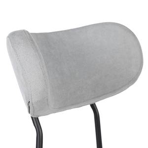 Chaises Timika (lot de 2) Tissu / Métal - Gris clair / Noir