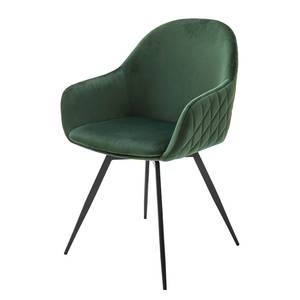 Sedia con braccioli Vander Tessuto / Metallo - Verde oliva