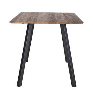 Tavolo da pranzo Sulina Effetto legno di rovere di recupero / Nero - Larghezza: 140 cm