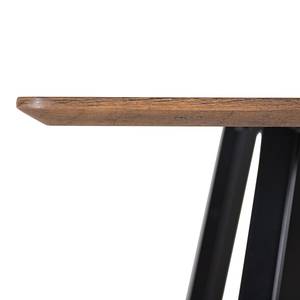 Tavolo da pranzo Sulina Effetto legno di rovere di recupero / Nero - Larghezza: 140 cm