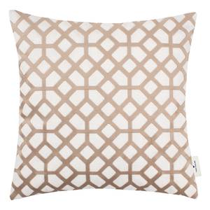 Federa per cuscino Geometric Velvet Poliestere / Cotone - Beige